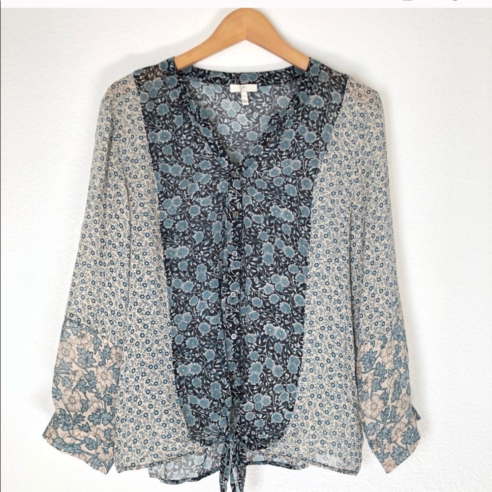 Joie Sill Prairie Mix Floral Blouse Women’s L